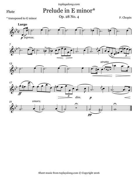 Prelude in E minor (Op. 28 No. 4) – toplayalong.com