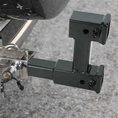 Buy Dual Hitch Receiver, 2 inch Trailer Hitch Extension Riser Hitch Adapter with Pin and Clip ...