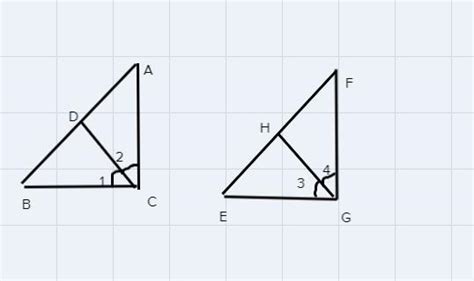CD and GH are respectively the bisectors of angle ACB and angle FGE ...