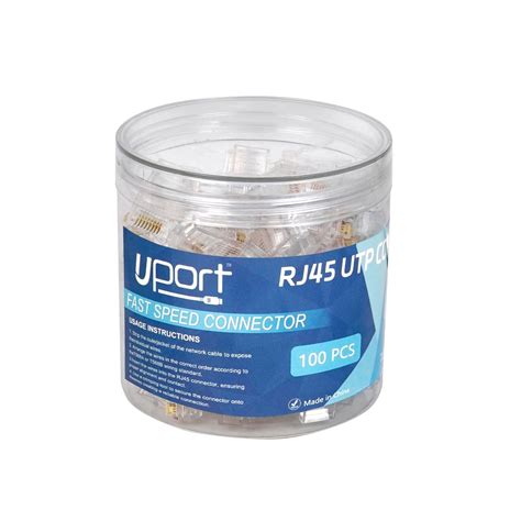 UPORT Cat6 RJ45 Modular Plugs Ethernet Cable Crimp Connectors Network ...