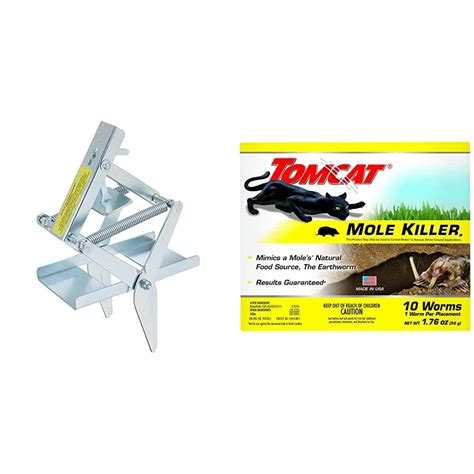Buy Wire Tek 1001 EasySet Mole Eliminator Trap & Tomcat Mole Killer(a ...