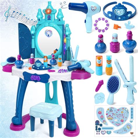 Buy Kids Vanity Table Toys for 2 3 4 5 Year Old Girls Vanity, Toddler ...