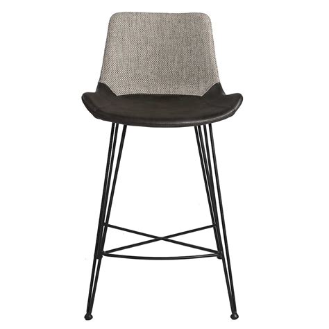 HomeRoots Amelia Light Gray 35.83-in H Bar height Upholstered Swivel ...