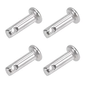uxcell Single Hole Clevis Pins - 3mm X 10mm Flat Head 304 Stainless ...