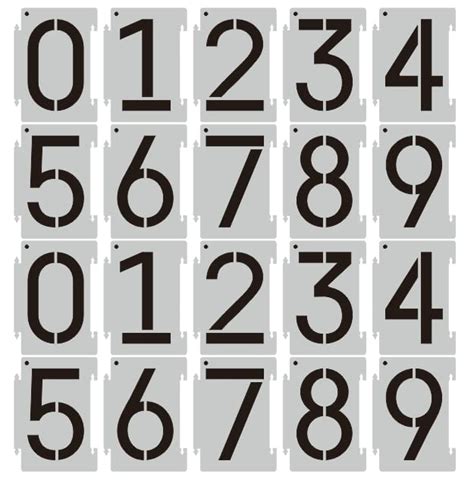 Buy 3 inch Number Stencil 0-9 Address Curb Stencil Kit Reusable Plastic ...