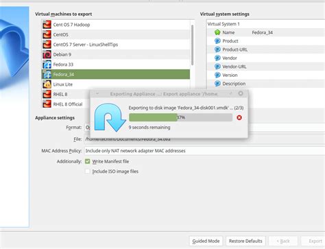 VirtualBox Export Files 的图像结果