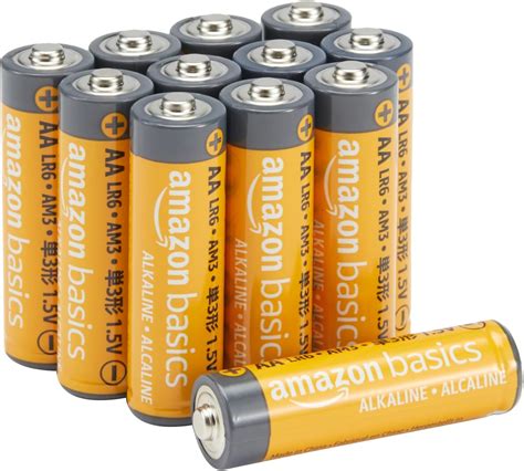 Amazon.com: Amazon Basics 12-Pack AA Alkaline Batteries, 1.5 Volt, Long ...