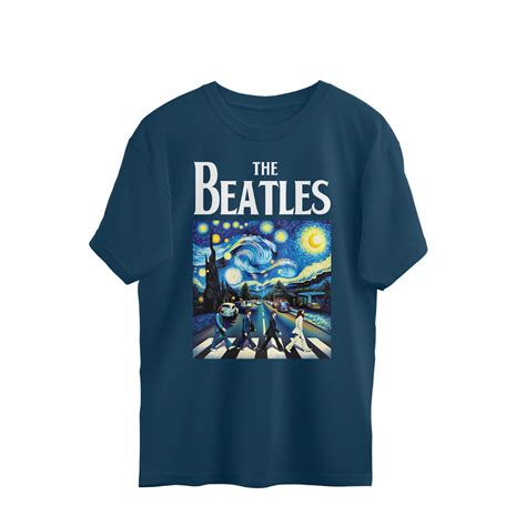 The Beatles Oversized T-Shirt | Starry Night - Wittee
