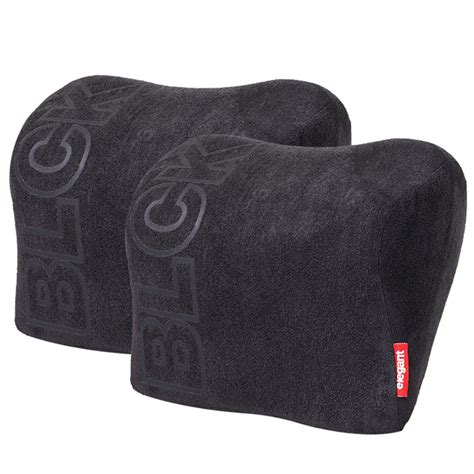 BLCK Memory Foam D-Shape Neck Support Pillow - Black Online Set of 2 ...