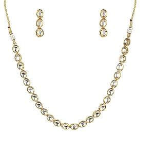 VOYLLA Kundan Gold plated Brass Necklace set : Amazon.in: Jewellery