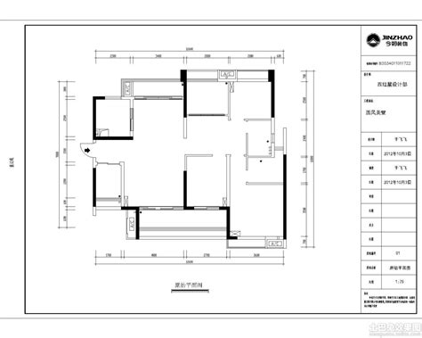 75平米两室两厅一卫户型图_土巴兔装修效果图