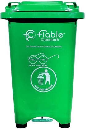 fiable cleantech Center Pedal Operated 50 Liter Dustbin | Pedal Dustbin ...