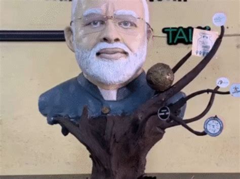Students carve chocolate statue of PM Modi; Villagers mourn monkey’s ...