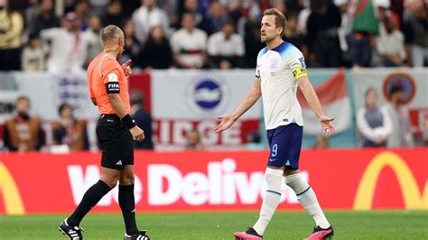 VAR controversially denies England penalty as Kane goes down at edge of ...
