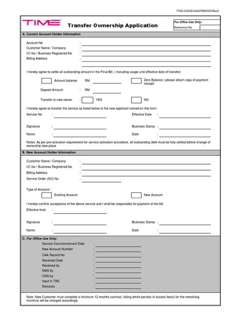 Image result for Transfer Ownership Electronic Form
