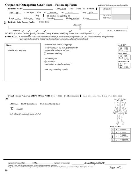 Image result for Outpatient Soap Note Example