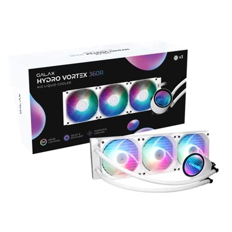 GALAX Hydro Vortex 360R ARGB White CPU AIO Liquid Cooler/Compatible ...
