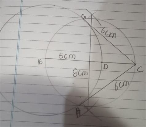 Draw a circle of radius 5 cm. From a point P, 8 cm away from its centre ...