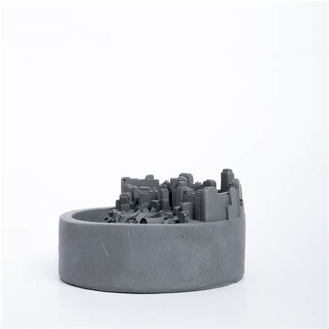 Necropolis Dark Concrete Contemporary design monochromatic Ashtray for ...