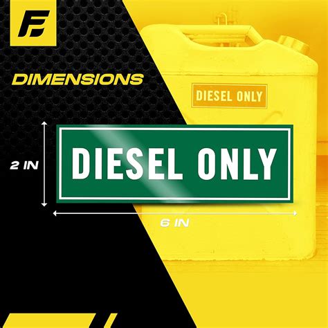 Buy Diesel Stickers for Fuel Tank - Diesel Only Sticker - Fuel Labels ...