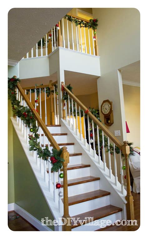 Christmas Banister Garland - the DIY village | Christmas banister ...