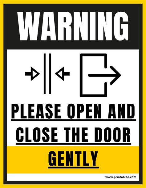 50+ Printable Please Close Door Sign - Printableo.Com