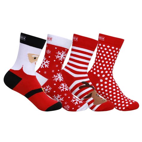 Supersox Christmas Crew Socks for Men & Women - Breathable Combed ...