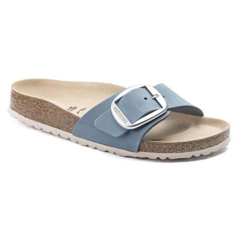 BIRKENSTOCK Madrid Big Buckle Nubuck Leather Sandal - Dove