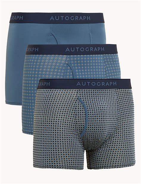 Buy 3pk Assorted Pattern Trunks at Marks & Spencer