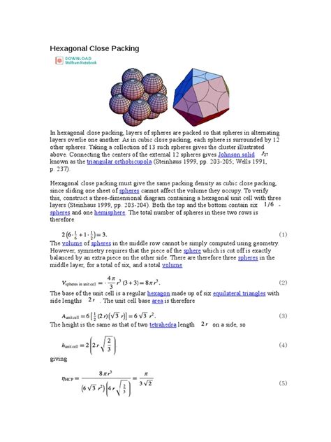Image result for Hexagonal Close Packing