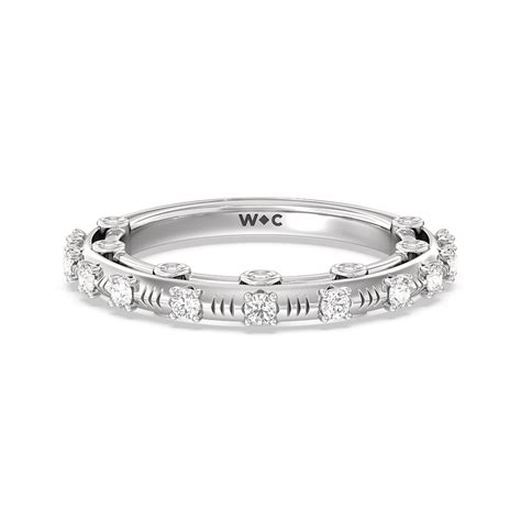 Celestia Studded Gallery Diamond Wedding Band – WithClarity India