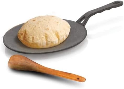 Buy Esspy 26cm/10inch Pre-Seasoned Cast Iron Roti, Chapati Tawa, Dosa ...