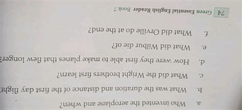 Questions on Aeroplane and Wright Brothers a. Who invented the aeroplane.. - invented questions