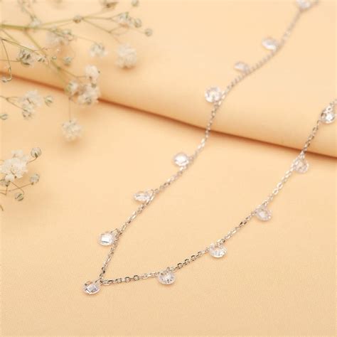 Silver White Elegance Necklace – Amishka Jewels