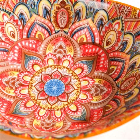 Mandala Melange Ceramic Serving Platter Orange 400ml Online - Premium ...