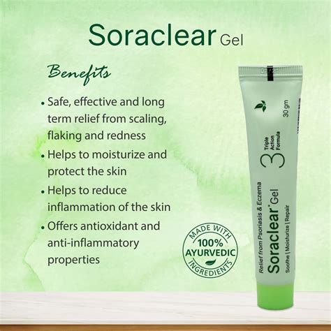 Buy SORACLEAR GEL 30 GM | BLEND OF AYURVEDIC HERBS THAT RESTORES SKIN ...