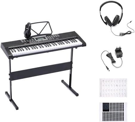Amazon Basics Electric Keyboard Piano with 61 Keys, Built-in Speakers ...