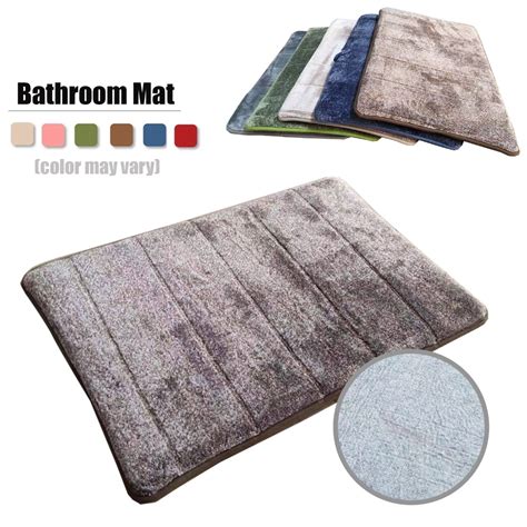 Memory Foam Bathroom Mat Absorbent Soft Comfort Non slip Bath Mat ...