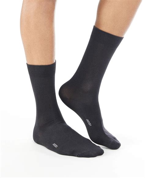 Buy Mercerized Cotton Crew Length Socks with StayFresh Treatment - Jet ...