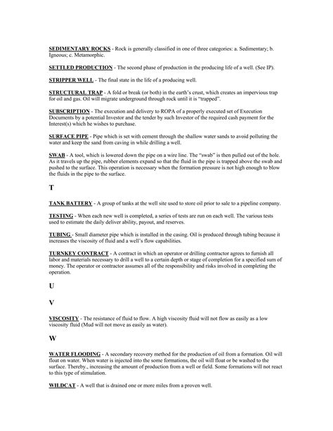 Oil and gas terms and definitions | PDF