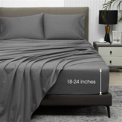 Buy HYPREST Extra Deep Pocket Cal King Sheet Sets Fits 18-24 in Deep ...