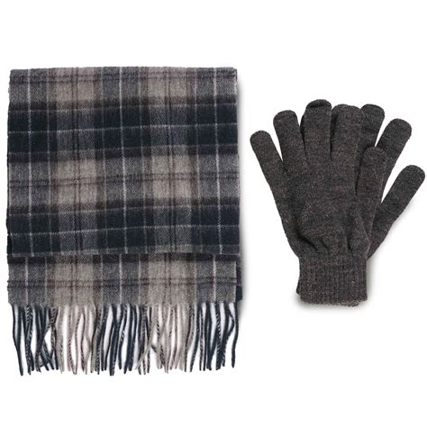 Barbour Scarf & Glove Gift Set - Tartan - MGS0018