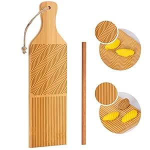 Buy Maveite Natural Bamboo Gnocchi Board Pasta Maker with Garganelli ...
