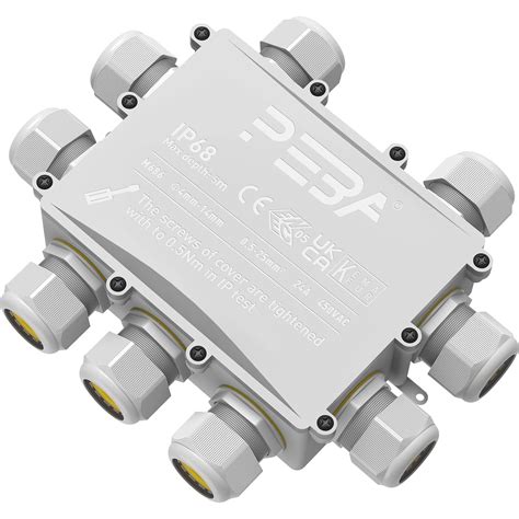 Buy Waterproof Junction Box IP68 Outdoor Cable 9-Way Square Electrical ...