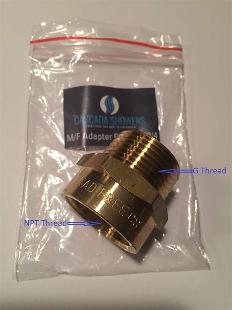 G (Metric BSPT) Thread Male to NPT Thread Female Pipe Fitting Adapter ...