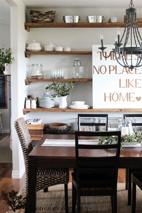 shelving in dining room