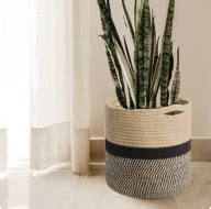 Black Jute Rope Baskets / Planters Home and Office Products at Low ...