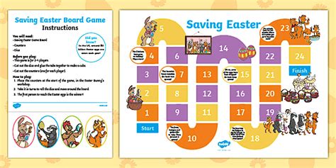 Saving Easter Board Game - ESL schools (teacher made)
