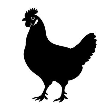 A black and white drawing of a chicken with a light on it | Premium AI ...