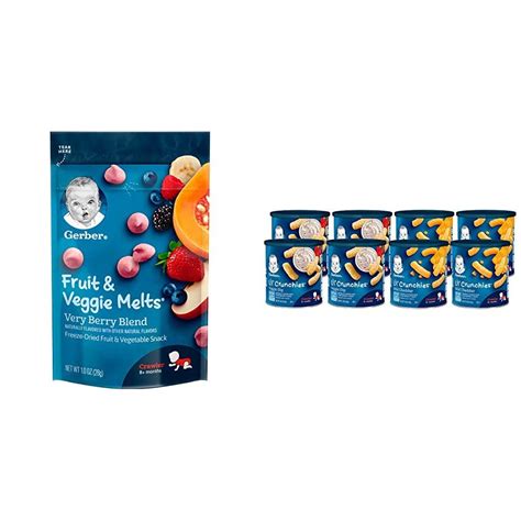 Buy Gerber Fruit and Veggie Melts, Very Berry Blend, 1 Ounce (Pack of 7 ...